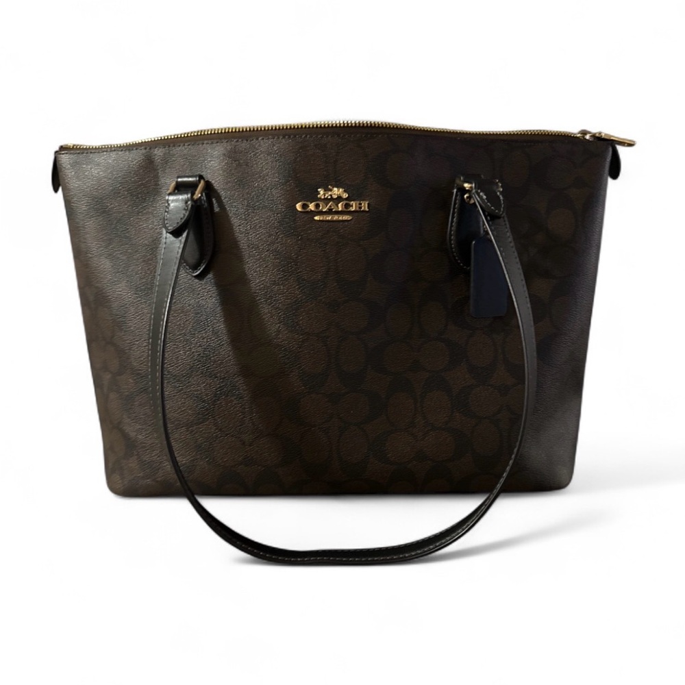 Coach Deep Brown Fabric Tote